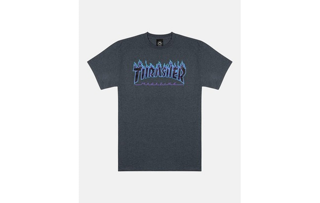 Thrasher Flame Logo T-Shirt Dark Heather - M