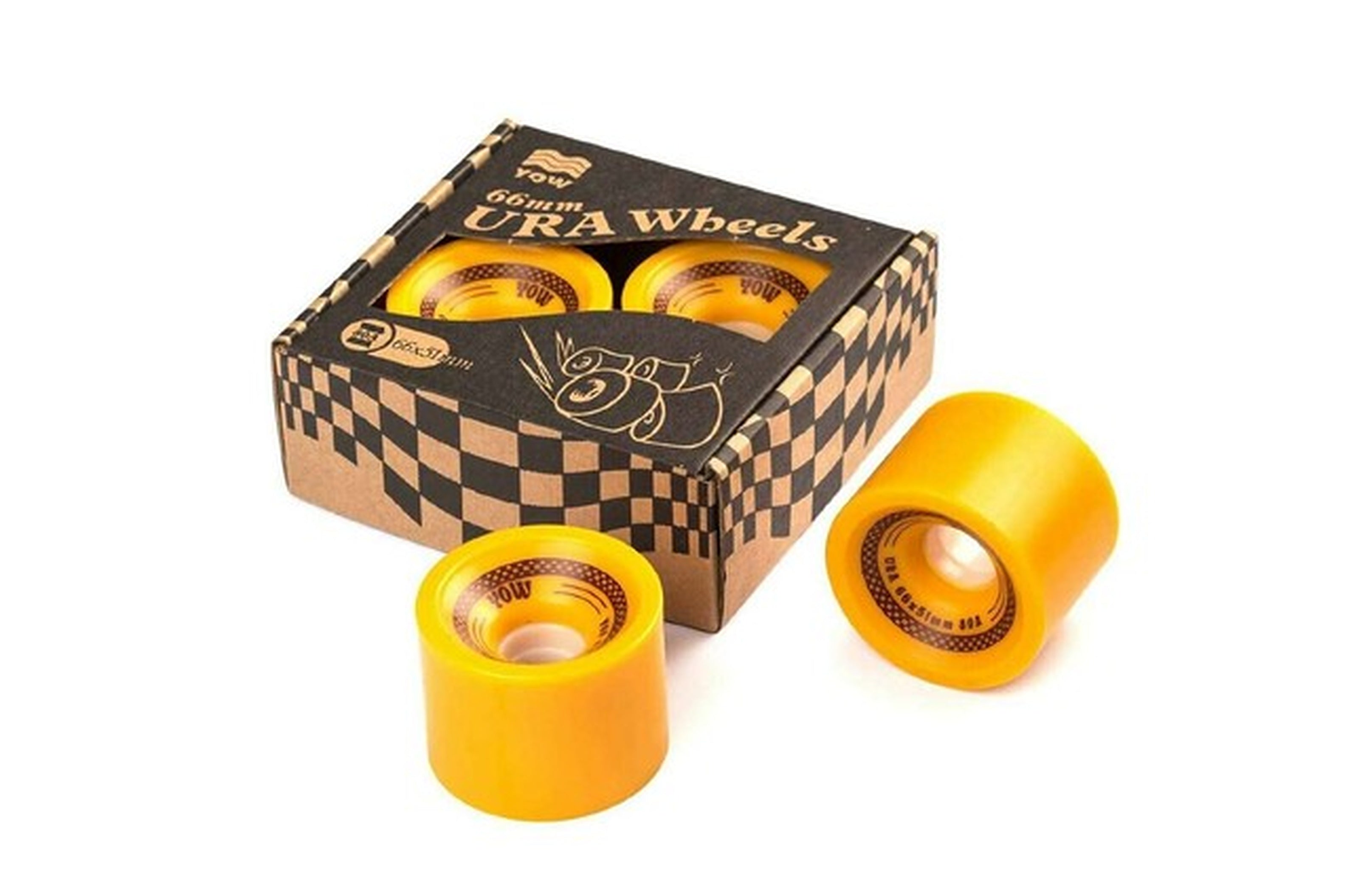 Ura Wheels 66mmx51 Mustard shr 80a Yow Wheels Pack