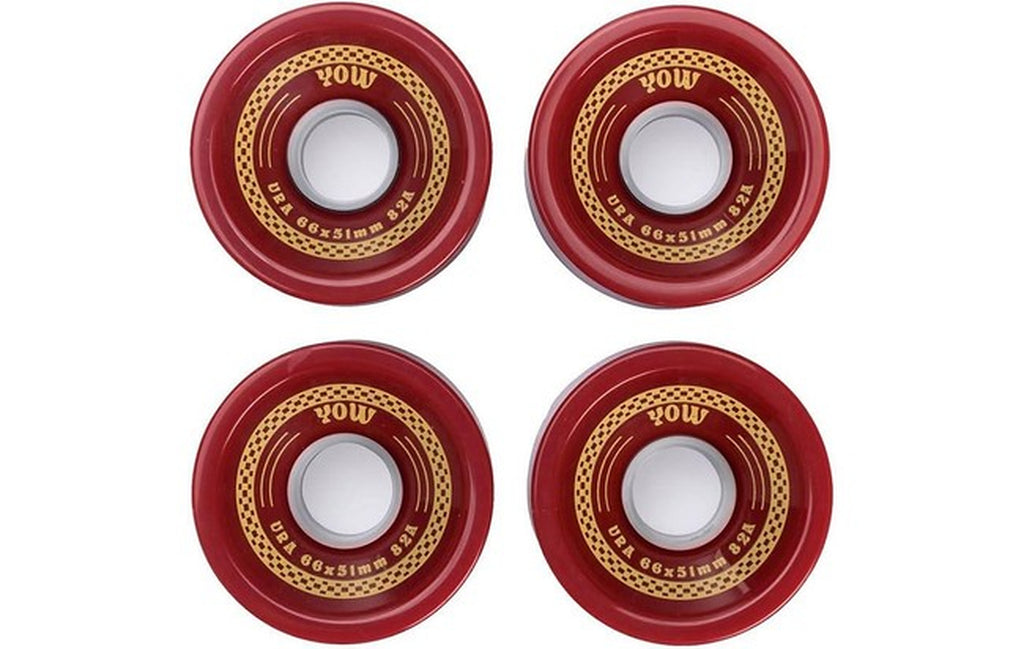 Ura Wheels 66mmx51mm  Ketchup shr 82a Yow Wheels Pack Set
