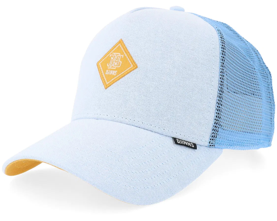 Djinns HFT Cap OxfordContra Light Blue/Mustard