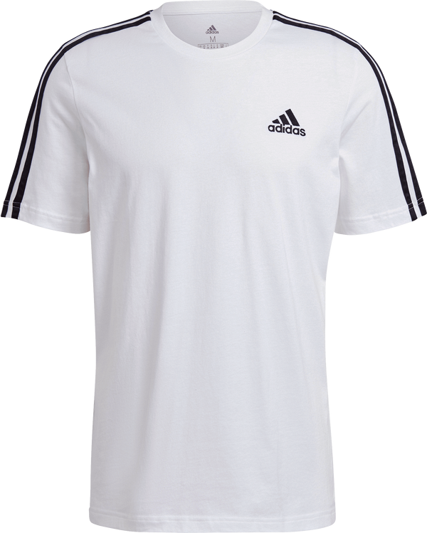 adidas Essentials 3‑Streifen T‑Shirt (GL3733) – Weiß, Größe L