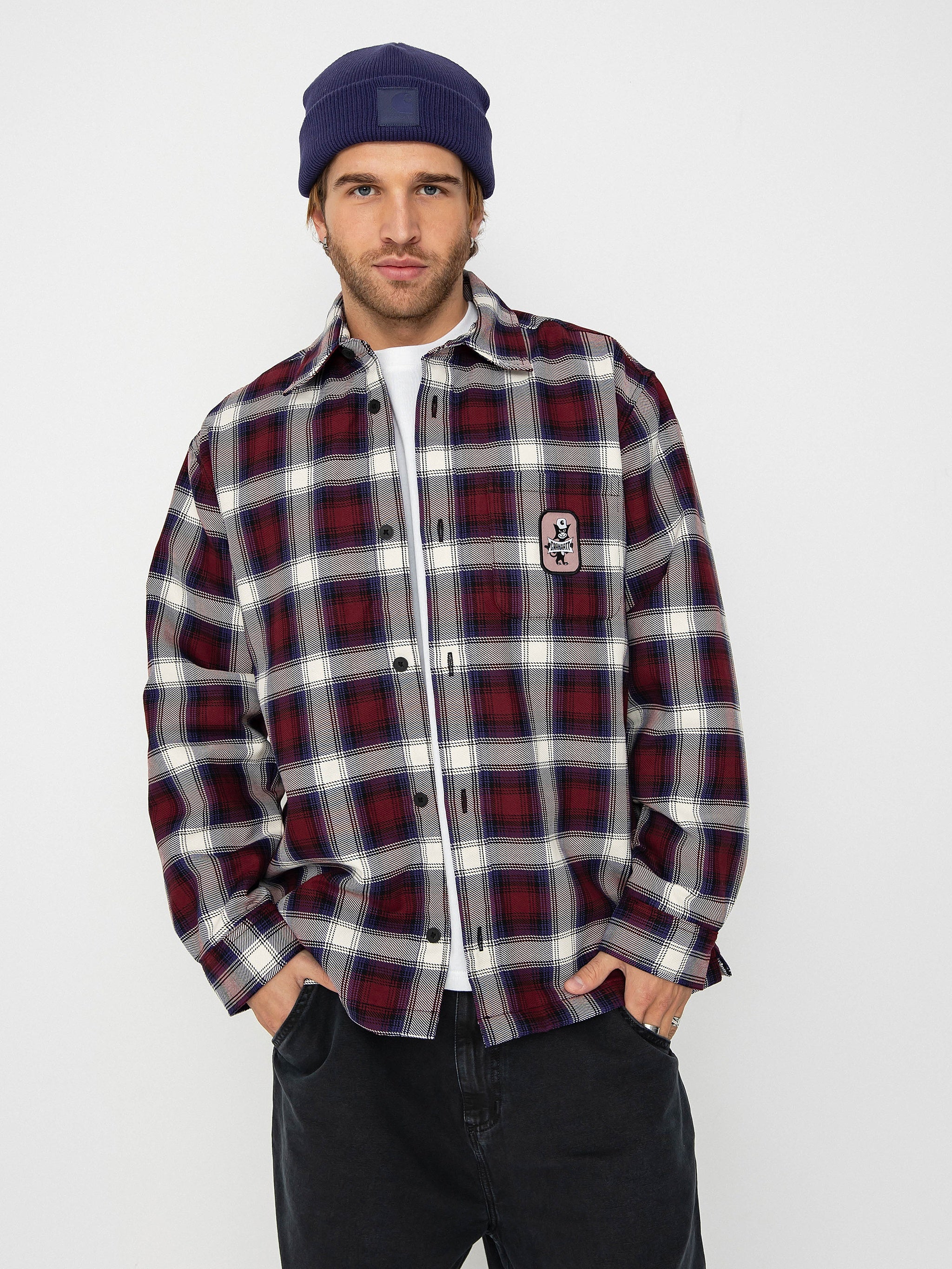 Carhartt WIP Monahan Shirt Jacket (Monahan Check / Malbec)