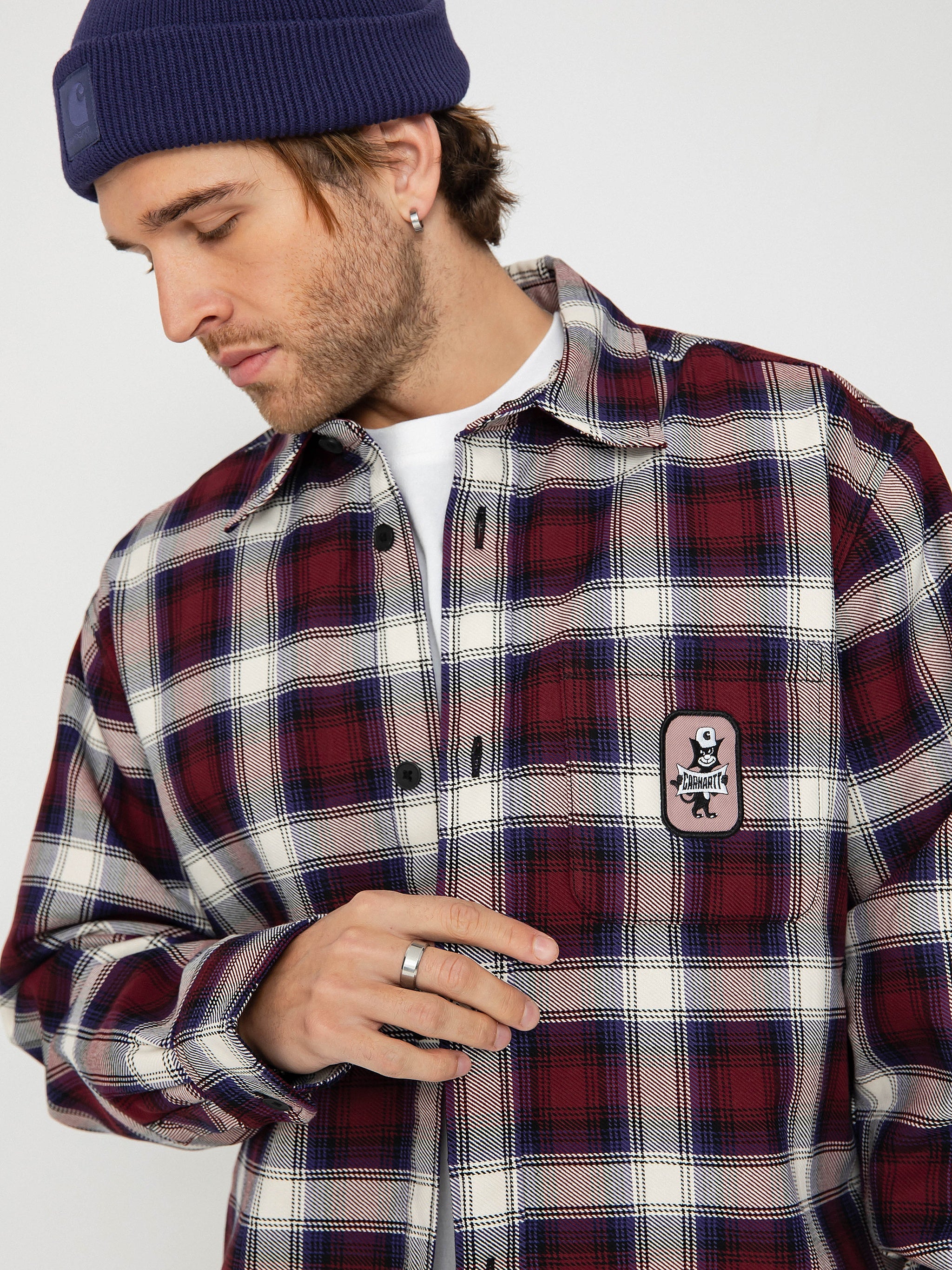 Carhartt WIP Monahan Shirt Jacket (Monahan Check / Malbec)
