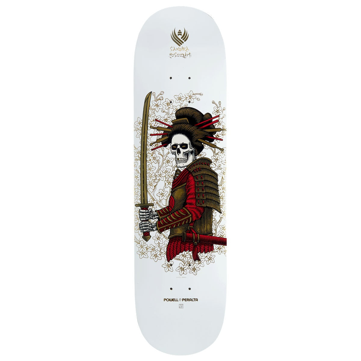 Powell Peralta Sakura Yosozumi Onna-Bugeisha – White/Gold Foil 8.25"