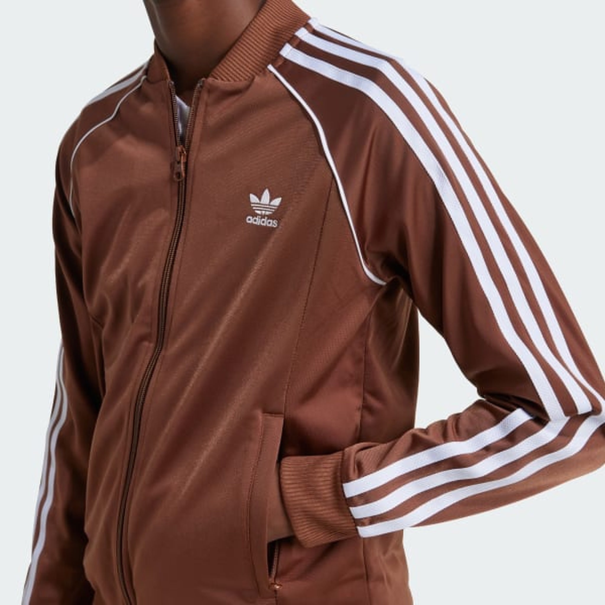 adidas Adicolor SST Track Top Kids (IY7457) – Braun, Größe 164