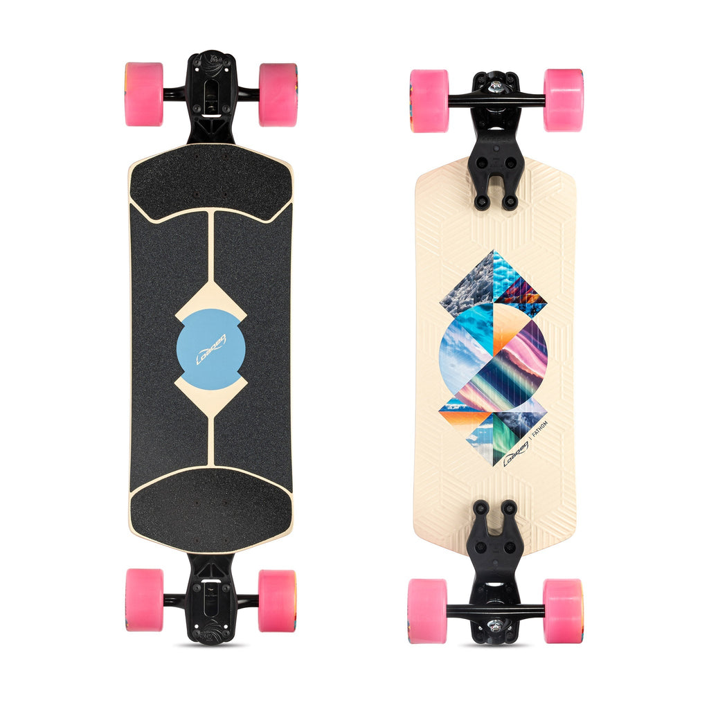 Loaded Fathom Strata Longboard Complete 33" Bee’s Knees 90mm pink