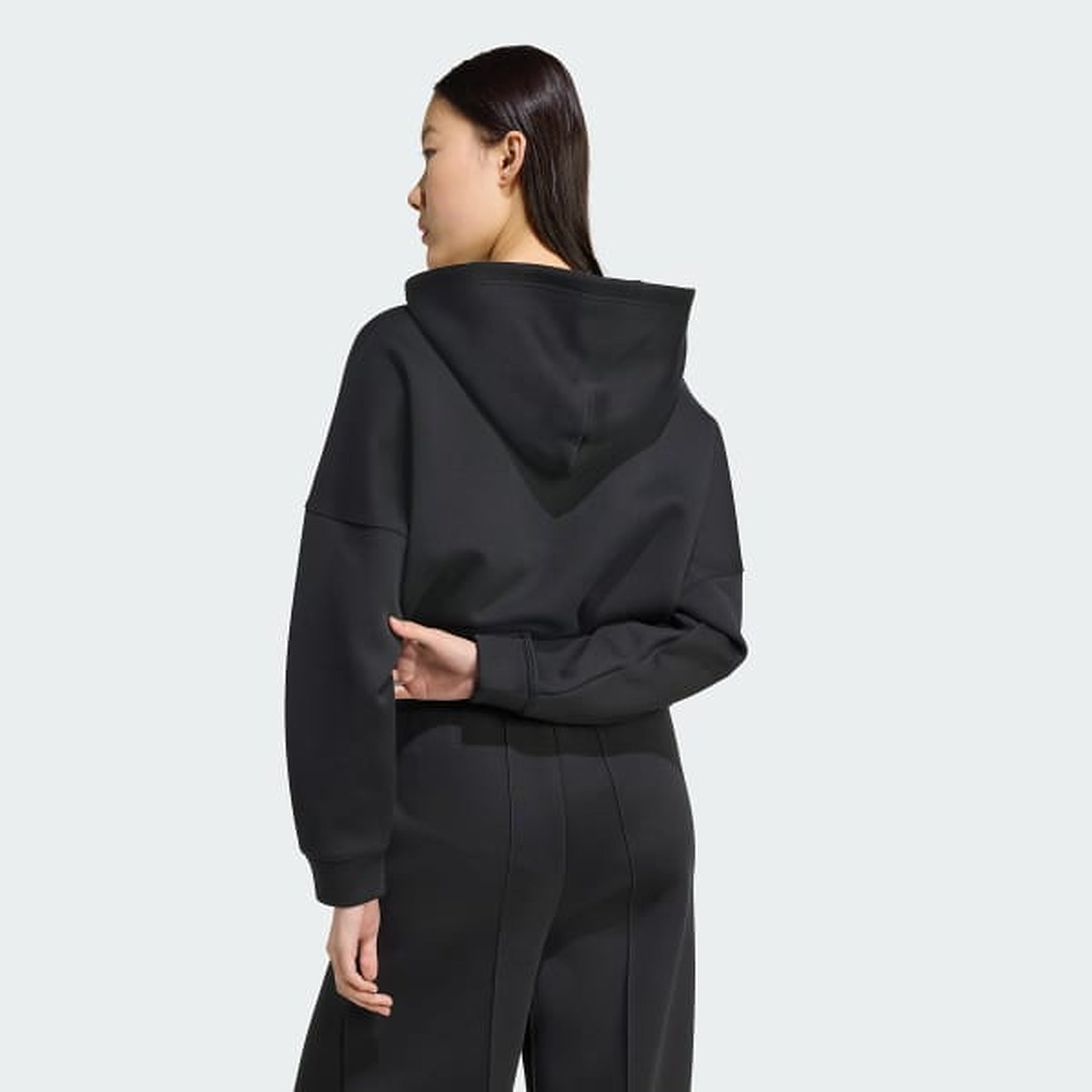 Adidas Off Placed 3‑Streifen Hoodie Schwarz (JX2701) - XS