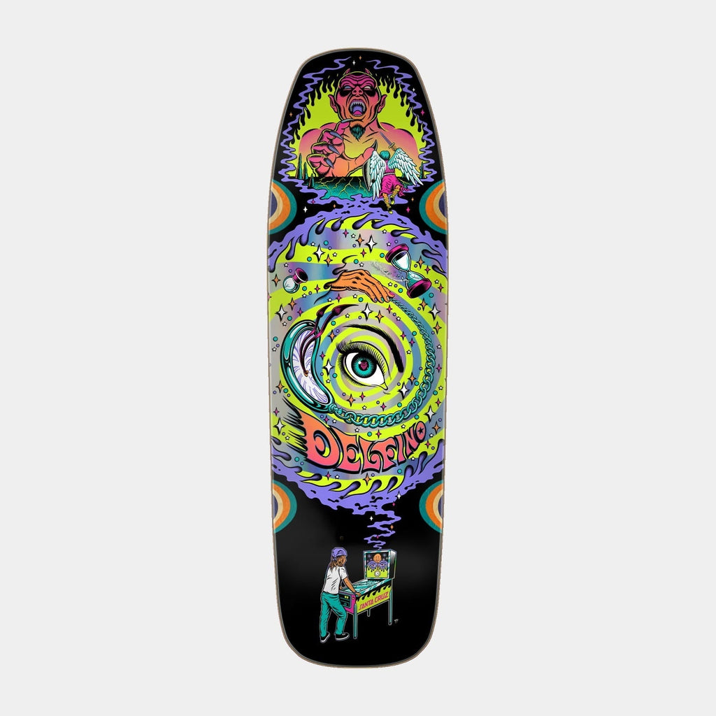 Santa Cruz Delfino Pinball Vision Pro Shaped Deck 9.14"