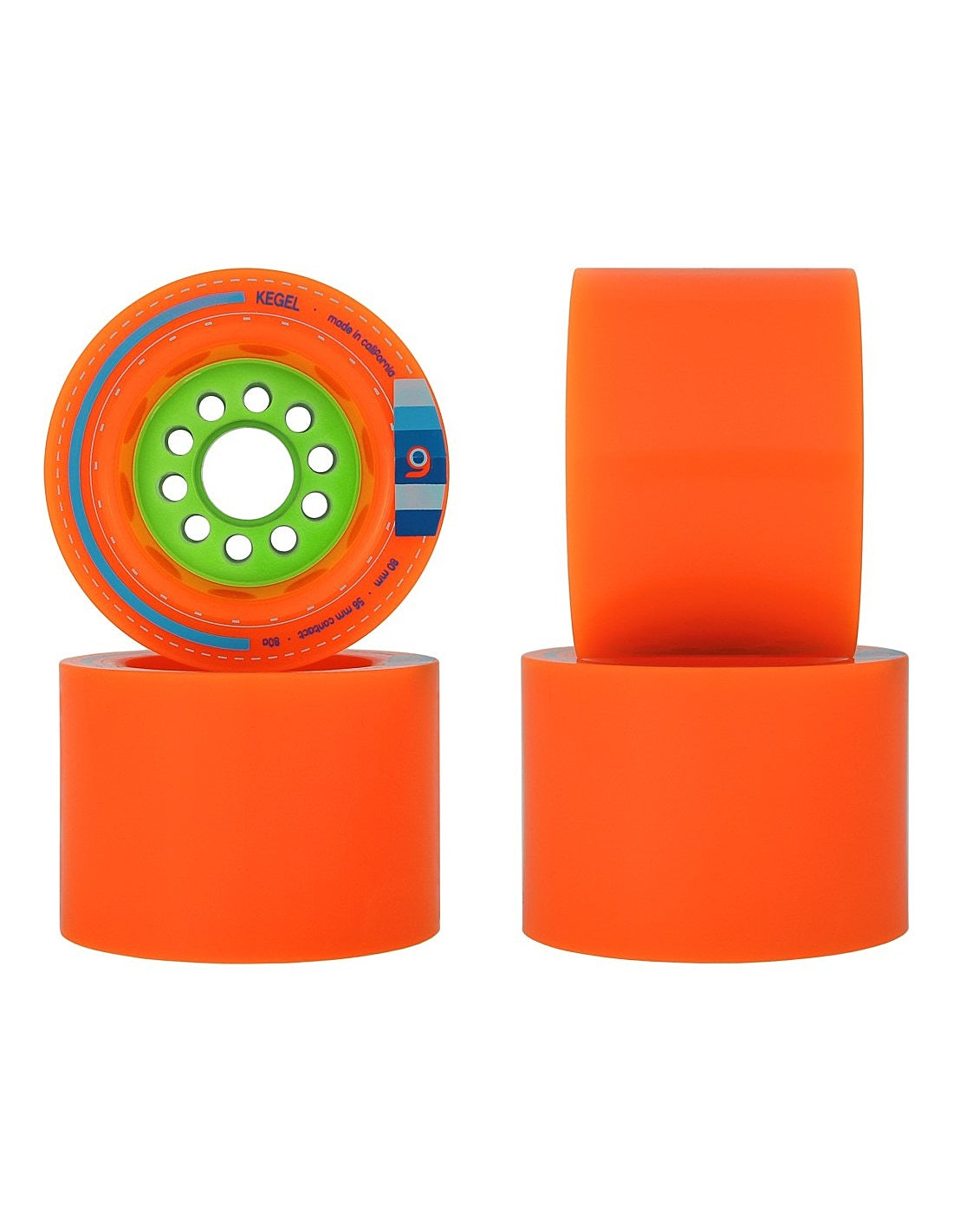 Orangatang Kegel 80mm (Orange, 80A) - Set of 4 – Premium Longboards