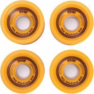 Ura Wheels 66mmx51mm  Mustard shr 80a Yow Wheels Pack