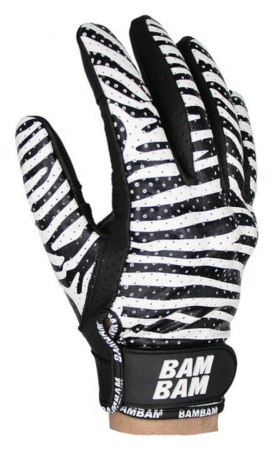 BamBam Leather Slide Gloves - M - Zebra