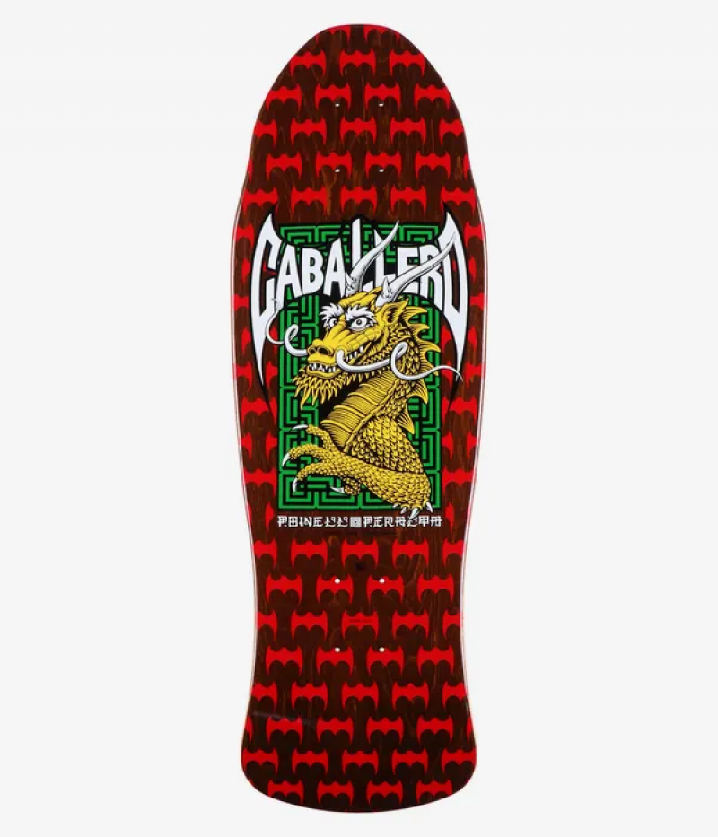 POWELL-PERALTA CABALLERO STREET 9.625" SKATEBOARD DECK (RED BROWN STAIN)