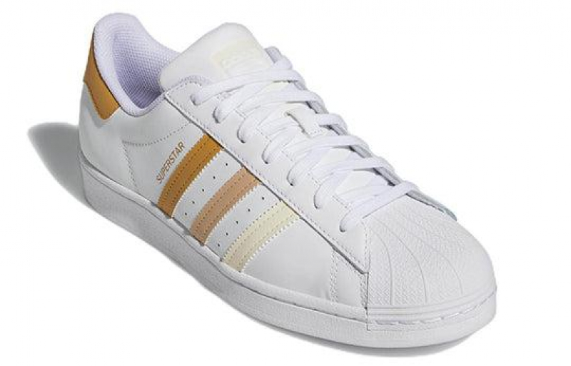 Adidas Superstar White Gold Beige - Größe 44 2/3