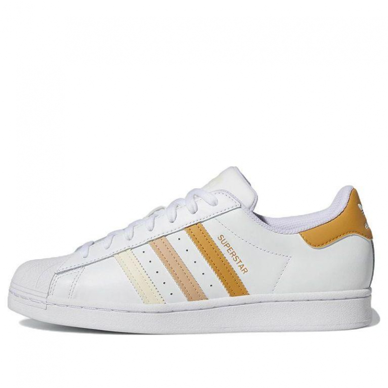 Adidas Superstar White Gold Beige - Größe 44 2/3