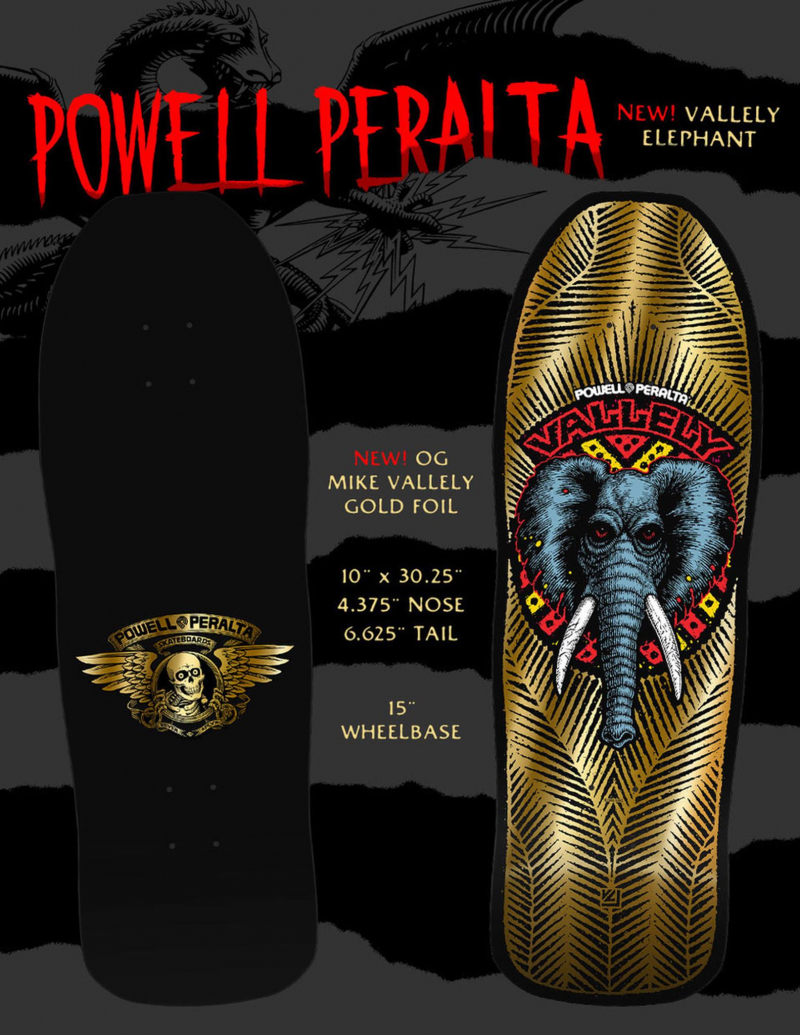 Decks Powell-Peralta Mike Vallely Elephant gold-foil  10