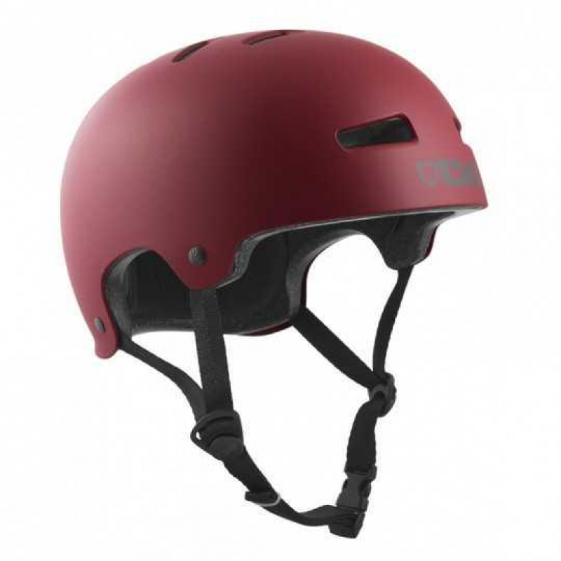 TSG Helmet Evolution Solid Color Satin Oxblood - Taile- L/XL